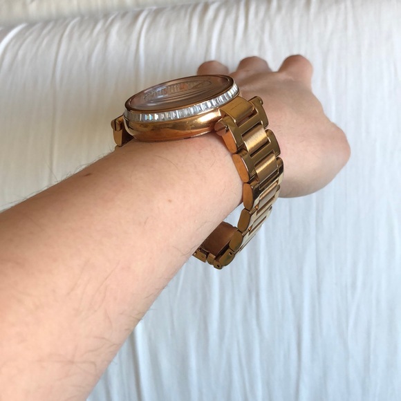 MICHAEL KORS ROSE GOLD DIAMOND FACE WATCH - Picture 8 of 10